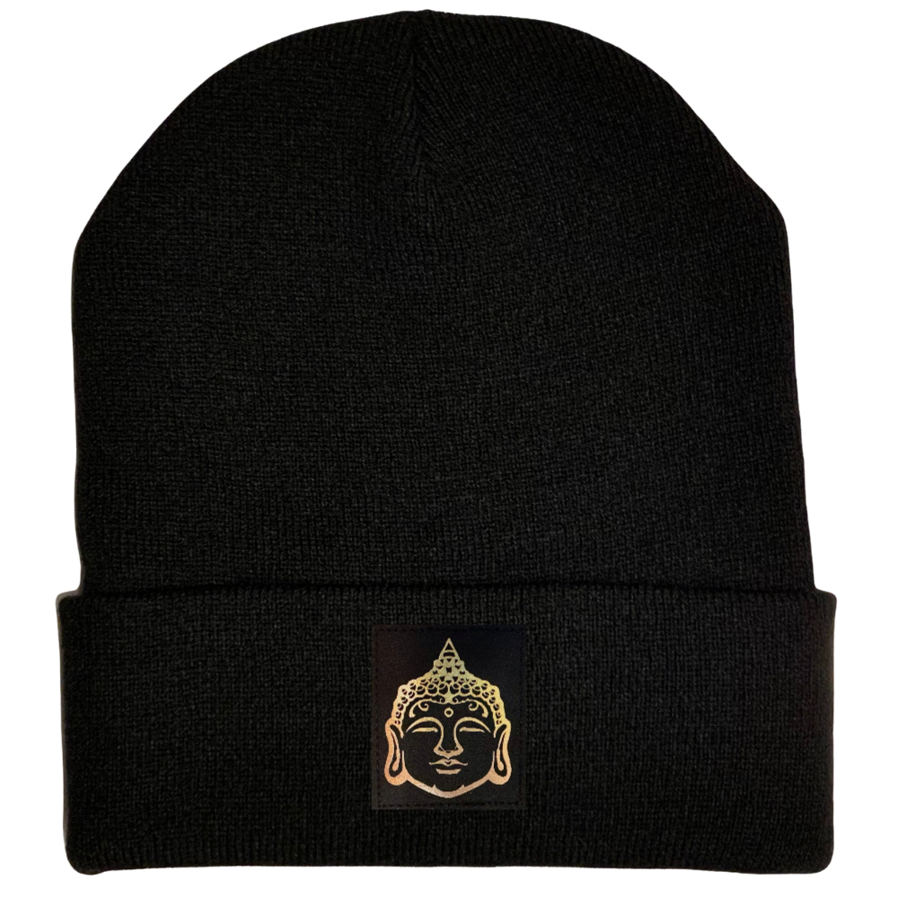 Cuffed Beanie Black, Customizable with any Patch and Variation Below