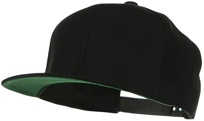 Yupoong 6089 Flat Bill, Hat / Visor with Green Under Bill and Handmade Vegan Leather Let That Shit Go Buddha Patch by Buddha Gear